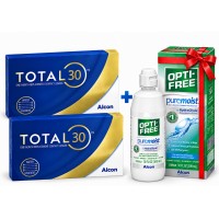 Контактні лінзи TOTAL30 Alcon і OPTI-FREE PureMoist 300 мл - Фото №1