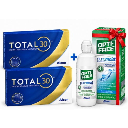 Контактні лінзи TOTAL30 Alcon і OPTI-FREE PureMoist 300 мл - Фото №1