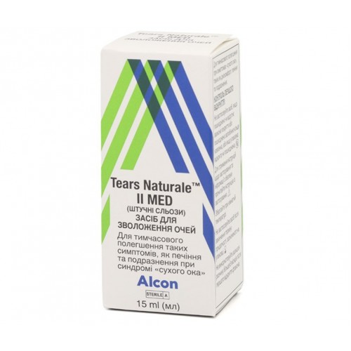 Краплі Tears Naturale II MED Alcon штучні сльози - Фото №1