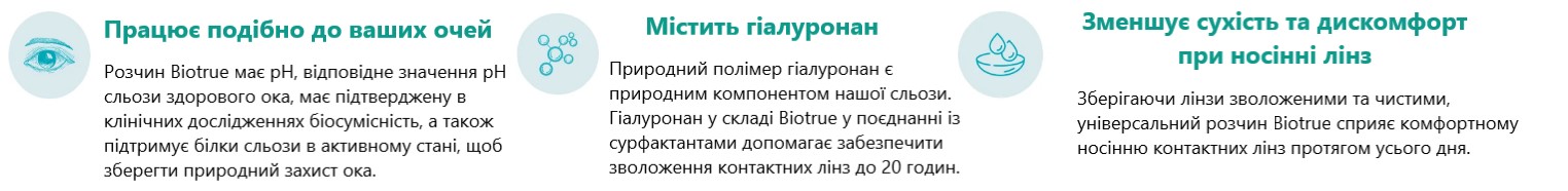 pH розчину для контактних лінз BioTrue Bausch&Lomb
